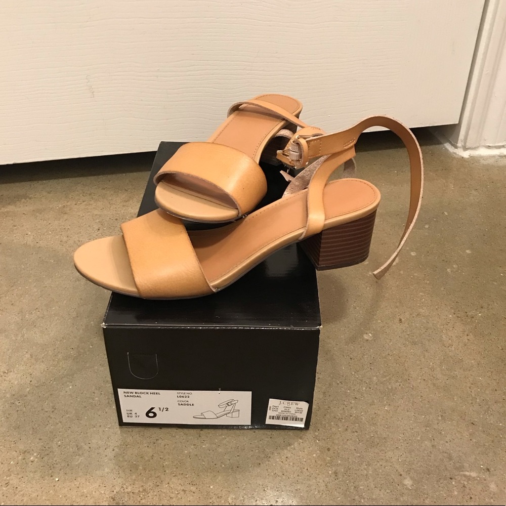 J crew new block heel sandal